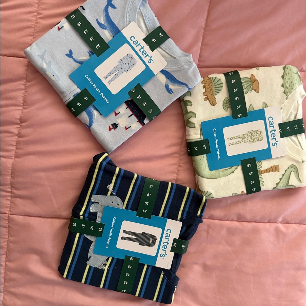 Carter's Blue and White Whale Pajama